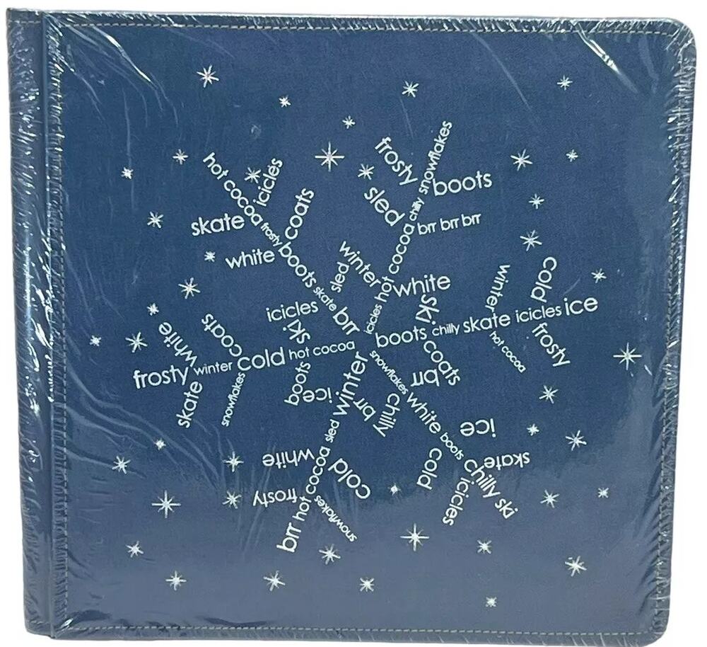 Creative Memories 12x12 PicFolio Max Album Navy Blue Winter Fun Snowflake
